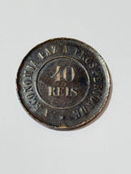 moeda antiga 40 réis 1908 brasil república
