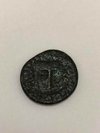 Moeda Antiga Romana Bronze Busto Imperador Símbolo Central