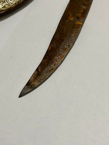 Punhal Antigo Árabe Jambiya Koummya 41cm C/ Bainha