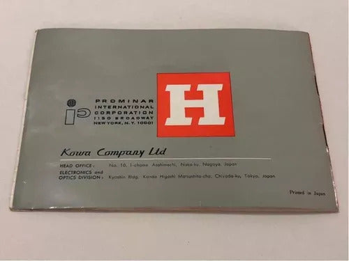 Manual Câmera Antiga Kowa