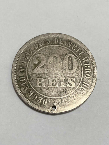 Antiga Moeda 200 Reis 76 - Lote 3