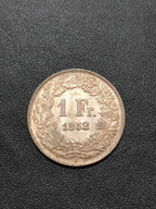 Moeda Antiga 1952 Suiça Helvetia 1 Fr