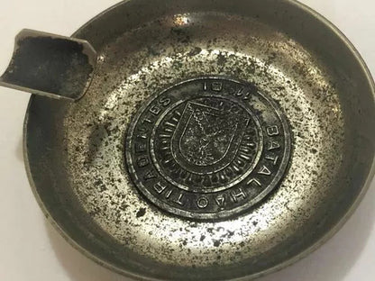 Antigo Cinzeiro Batalhão Tiradentes Cor Prata