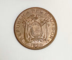 Moeda Antiga Equador 1928 Bronze 1 Centavo