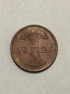 Moeda Antiga 1924 Alemanha 2 Rentenpfennig