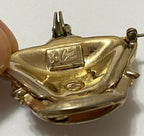 Broche Antigo Coroa Jubileu De Ouro Core Craft Com Pedras