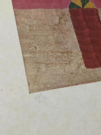 Quadro Gravura Antiga Alfredo Volpi Assinada E Numerada