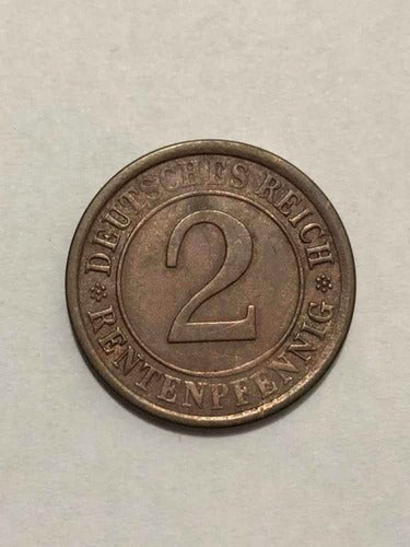 Moeda Antiga 1924 Alemanha 2 Rentenpfennig