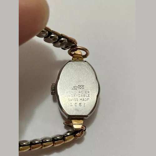 Relógio Antigo Jenco 17 Rubis Dourado Swiss Made 1081 Funcio