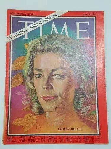 Antiga Revista Time 1966 Lauren Bacall