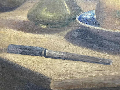 Quadro Antigo Pintura Oleo Assinado Natureza Morta Frutas