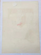 Quadro Gravura Antiga Assinada Pierrot 83 Palhaço Gato