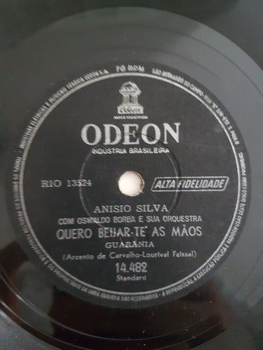 Disco Antigo 78 Rpm Odeon - Anisio Silva