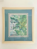 Antigo Quadro De Vidro Natureza Cachoeira Bassett Fine Arte