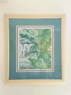 Antigo Quadro De Vidro Natureza Cachoeira Bassett Fine Arte
