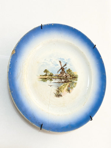 Prato De Porcelana Petrus Regout Maastricht Holanda Paisagem