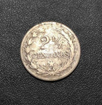 Antiga Moeda 1888 Republica Dominicana 2 1/2 Centavos