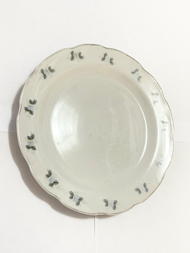 Prato Antigo De Porcelana Chinesa Marca Xiang Shan Florido
