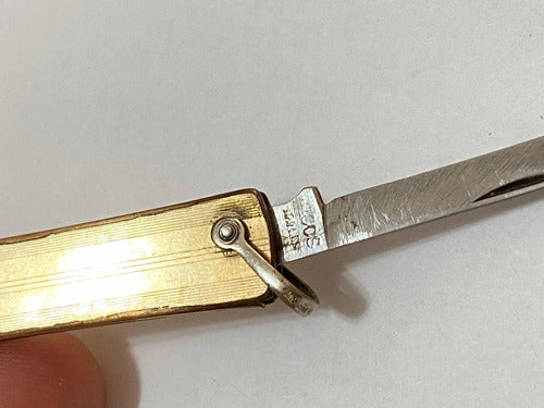 Canivete Antigo Espanhol Dourado Stainless Steel Dourado