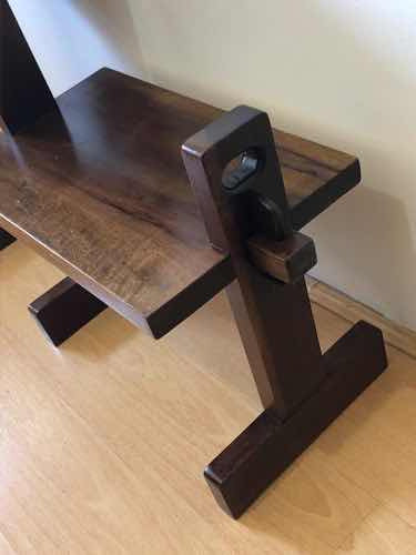 Antiga Mesa De Canto Lateral Madeira Nobre Com Gaveta