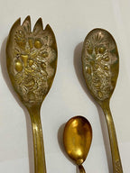Antiga Colher E Garfo Dourados Old English Silver Plated