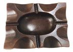 Cinzeiro Antigo De Mesa Em Madeira Nobre Anos 60 Peça Design