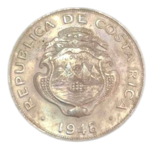 Antiga Moeda 1948 Costa Rica 1 Colon