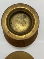 Castiçal Antigo De Metal Dourado