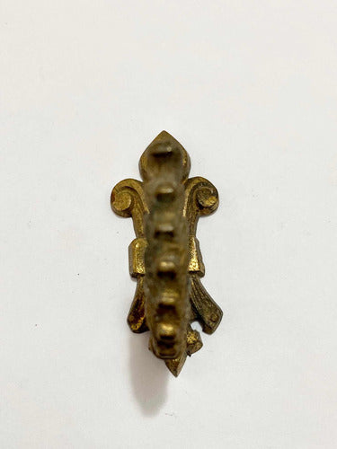 Antigo Suporte Gancho De Parede Em Bronze Ornamentado