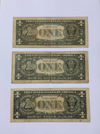 lote 4 cédulas antigas 1 dólar eua 1988a 1993 2003a