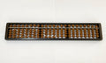 Ábaco Japonês Antigo Patenteado No 886859 / 3420 com contas losangulares em madeira escura.