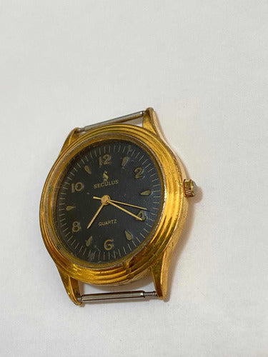 Relógio Antigo Seculus Quartz Dourado