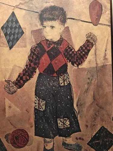 Quadro Reprodução Antiga Arlequim - Cândido Portinari