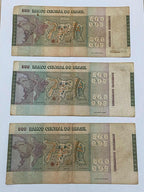 Cédulas Antigas Brasil 500 Cruzeiros