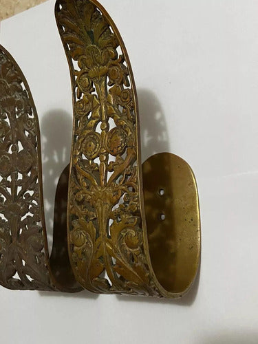 Suportes Antigos De Bronze Para Cortinas