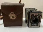 Câmera Antiga Kodak Six-20 London Com Capa