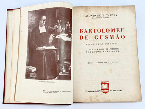 Antigo Livro Bartolomeu De Gusmão Inventor Do Aerostato 1942