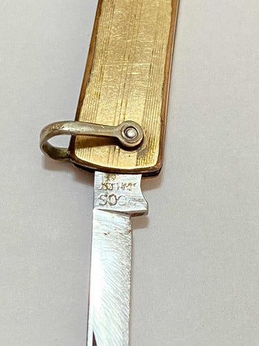 Canivete Antigo Espanhol Dourado Stainless Steel Dourado