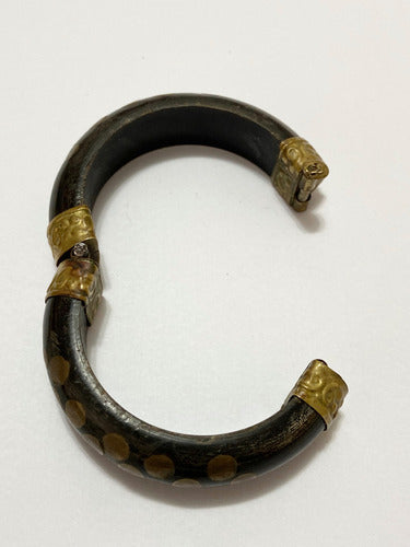 Pulseira Bracelete Antigo Indiano Com Detalhes Dourado