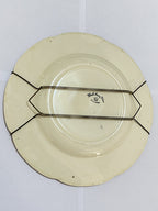 Prato Porcelana Inglesa Woods Ivory Ware C/ Decoração Floral
