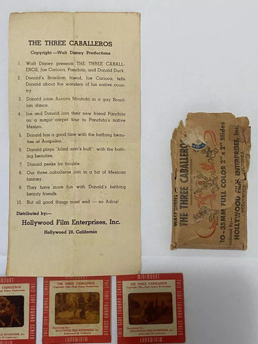 Slides Filme Antigo Walt Disney 1944 Os Três Caballeros