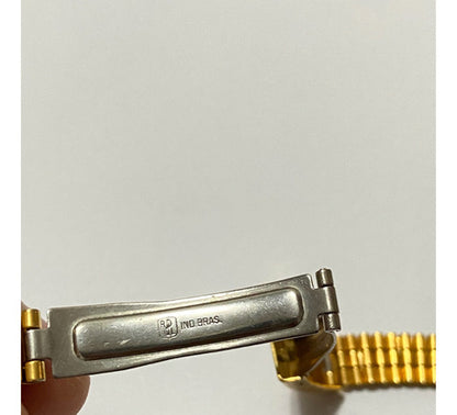 Pulseira De Relógio Antiga Dourada 18mm