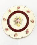 Prato Porcelana Inglesa Woods Ivory Ware C/ Decoração Floral