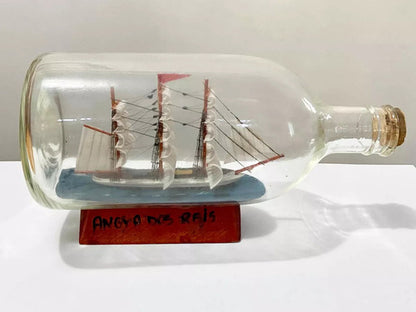 Antigo Barco Na Garrafa Caravela Angra Dos Reis