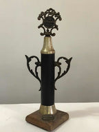Troféu Antigo Futebol Campeão 32cm Metal Madeira