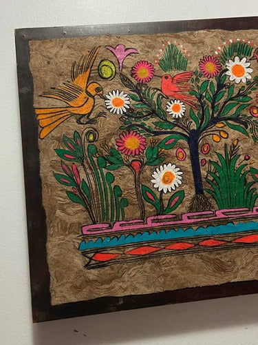 Quadros De Madeira Pintura Florida Flores - Arte Antiguidade