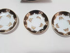 Caneca E 3 Pratinhos Decorativos Em Porcelana Antiga