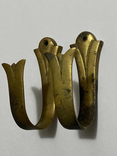 Suportes Antigos De Bronze Para Cortina - Lote 6