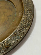 Prato Antigo De Bronze Francês Com Desenhos