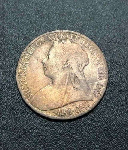 Moeda Antiga 1901 Inglaterra Grã Bretanha 1 Penny